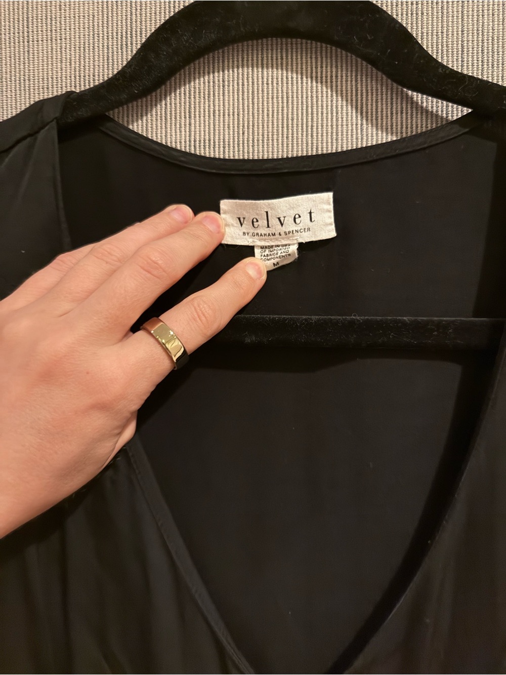 Maisie Button Up Flare Short Sleeve Silk Blouse - Velvet by Graham and Spencer - Picture 7 of 9